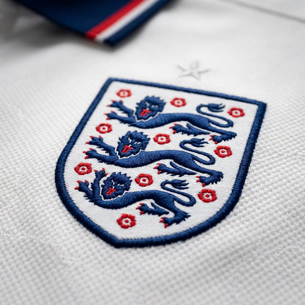 England 2026 Home Jersey crest detail